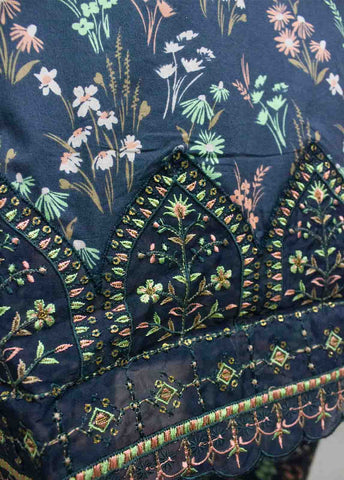 Bin Saeed Fabric - SMLSTF-023- 3 Piece Embroidered Stitched Suit