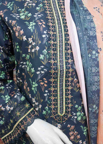 Bin Saeed Fabric - SMLSTF-023- 3 Piece Embroidered Stitched Suit