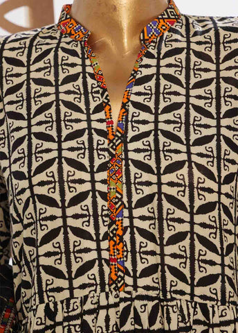 Bin Saeed Fabric - SMP-FR-0029-3 Piece Lawn Printed Frock Style Suit