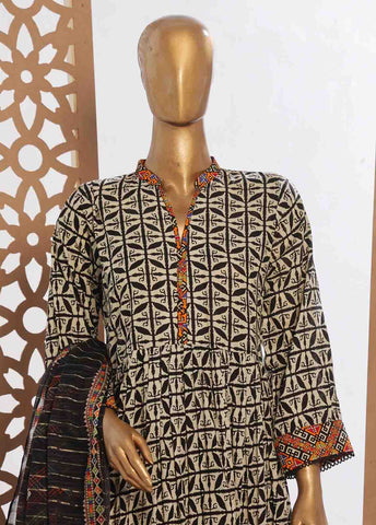Bin Saeed Fabric - SMP-FR-0029-3 Piece Lawn Printed Frock Style Suit