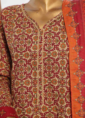 Bin Saeed Fabric - SMP-FR-0036-3 Piece Lawn Printed Frock Style Suit