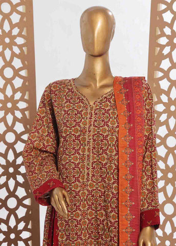 Bin Saeed Fabric - SMP-FR-0036-3 Piece Lawn Printed Frock Style Suit