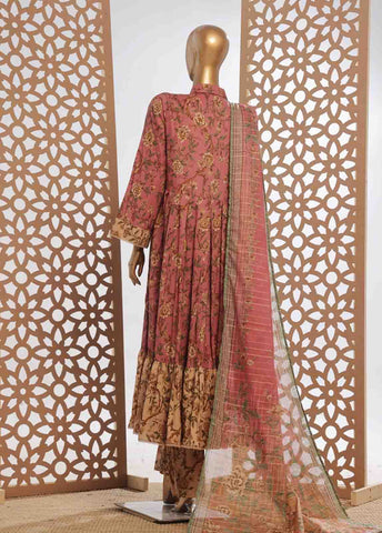 Bin Saeed Fabric - SMP-FR-0038-3 Piece Lawn Printed Frock Style Suit