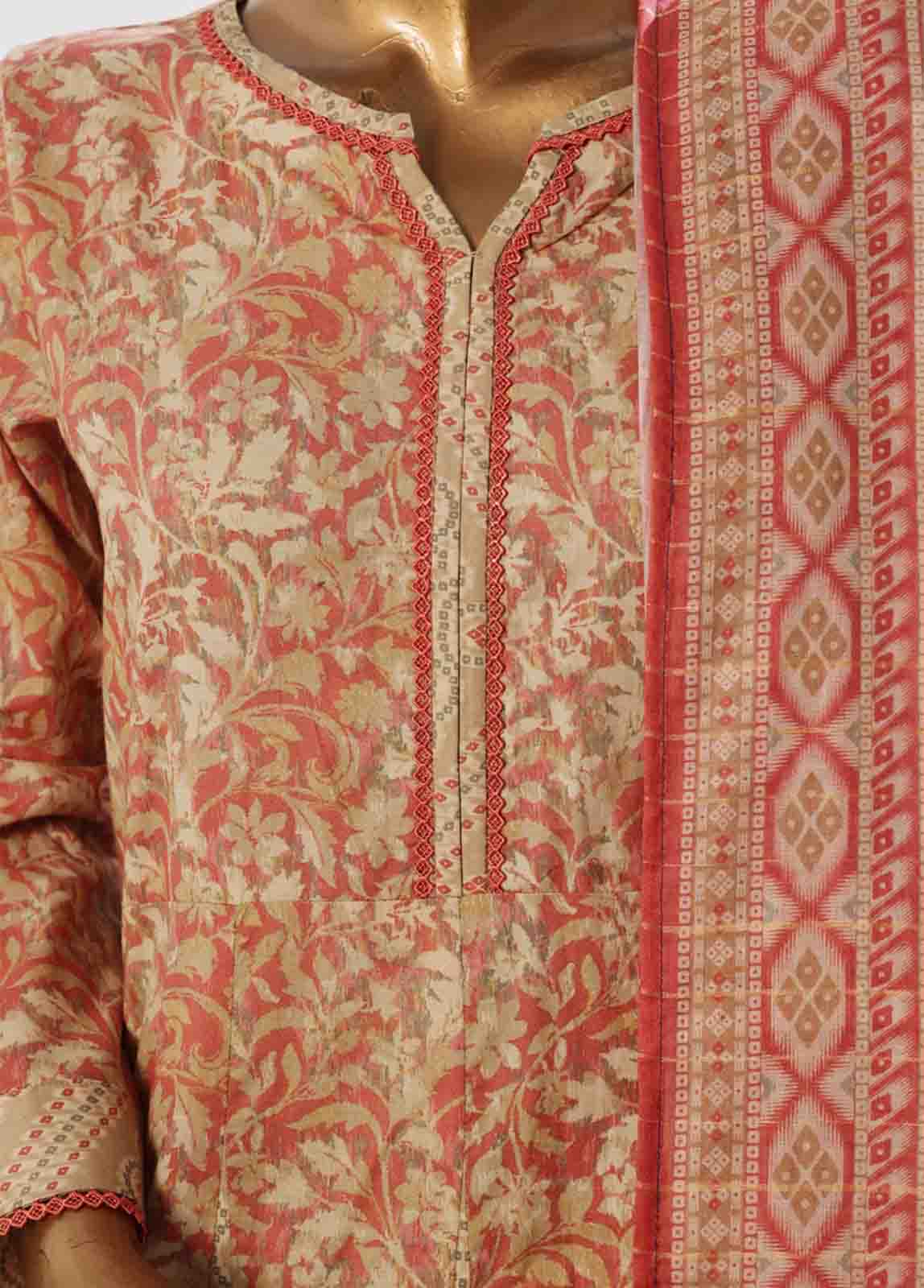 Bin Saeed Fabric - SMP-FR-0039-3 Piece Lawn Printed Frock Style Suit