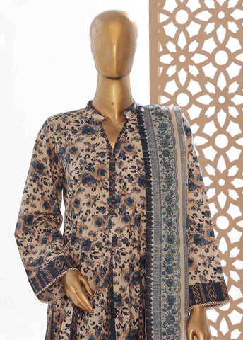 Bin Saeed Fabric - SMP-FR-0044-3 Piece Lawn Printed Frock Style Suit