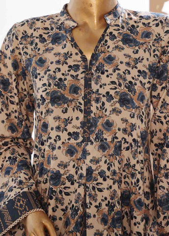 Bin Saeed Fabric - SMP-FR-0044-3 Piece Lawn Printed Frock Style Suit