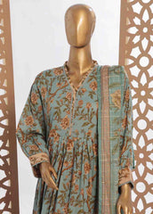 SMP-FR-0037-3 Piece Lawn Printed Frock Style Suit