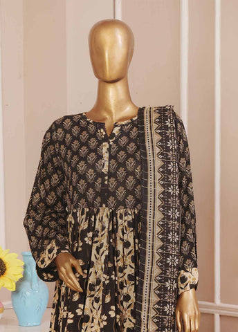 Bin Saeed Fabric - SMP-FR-026-3 Piece Lawn Printed Frock Style Suit