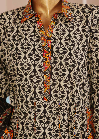 Bin Saeed Fabric - SMP-FR-030-3 Piece Lawn Printed Frock Style Suit