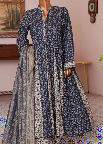 Bin Saeed Fabric - SMP-FR-031-3 Piece Lawn Printed Frock Style Suit