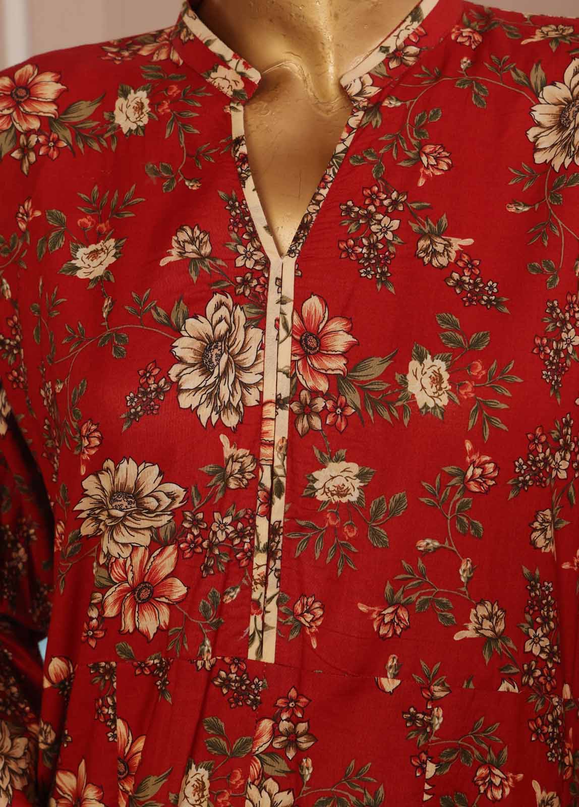 Bin Saeed Fabric - SMP-FR-041-3 Piece Lawn Printed Frock Style Suit