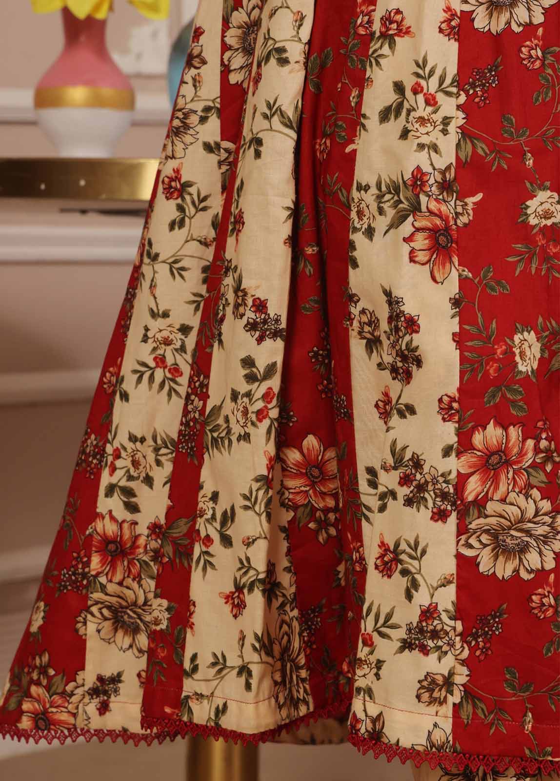 Bin Saeed Fabric - SMP-FR-041-3 Piece Lawn Printed Frock Style Suit