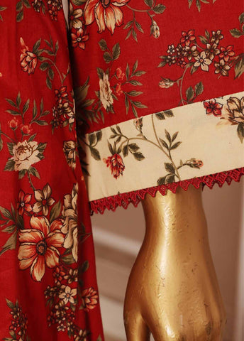 Bin Saeed Fabric - SMP-FR-041-3 Piece Lawn Printed Frock Style Suit