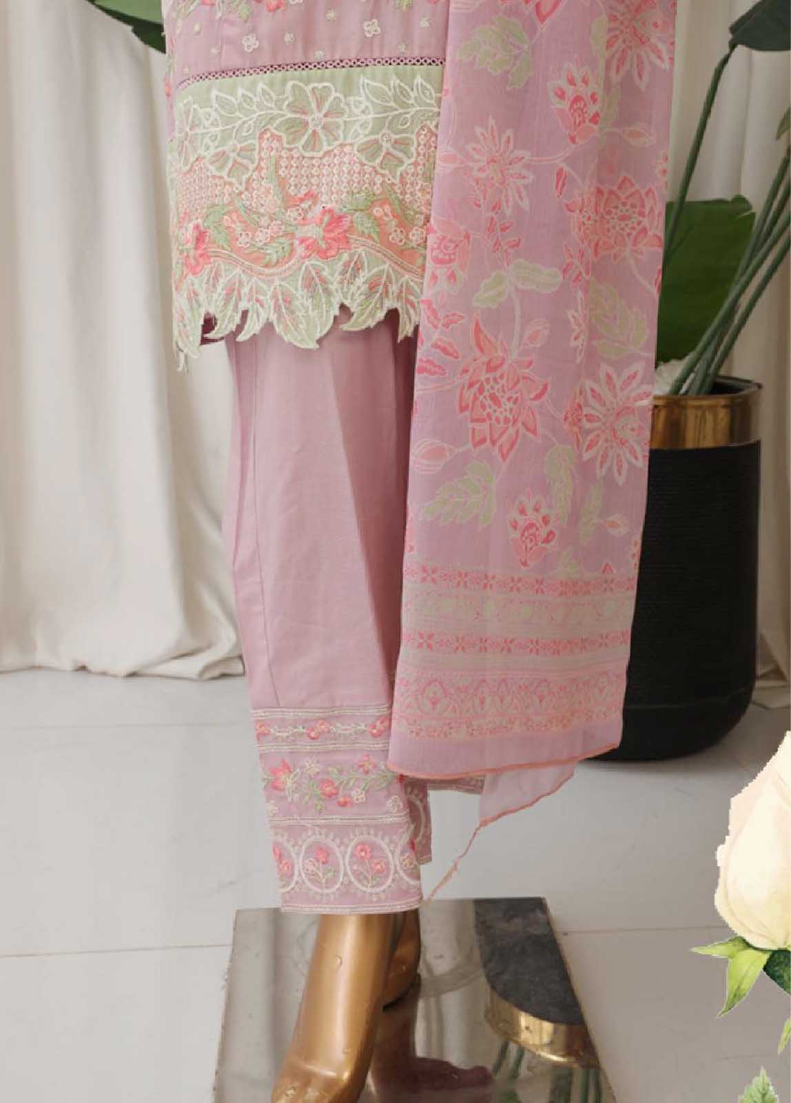 Bin Saeed Fabric - SMPC-001 A- 3 Piece Luxury Embroidered Stitched Suit