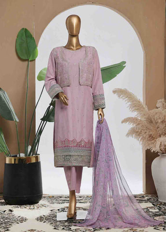 Bin Saeed Fabric - SMPC-001 B- 3 Piece Luxury Embroidered Stitched Suit