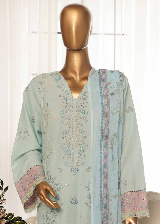SMPC-004 O- 3 Piece Luxury Embroidered Stitched Suit