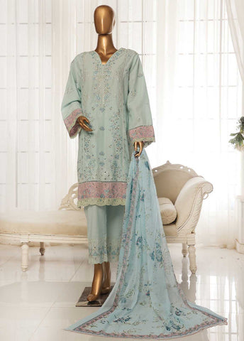 Bin Saeed Fabric - SMPC-004 A- 3 Piece Luxury Embroidered Stitched Suit