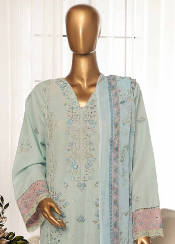Bin Saeed Fabric - SMPC-004 O- 3 Piece Luxury Embroidered Stitched Suit