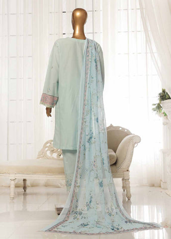 Bin Saeed Fabric - SMPC-004 O- 3 Piece Luxury Embroidered Stitched Suit