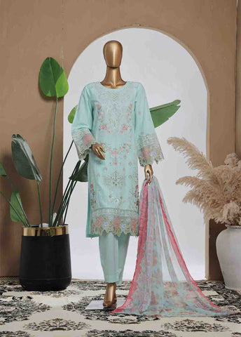SMPC-007 O- 3 Piece Luxury Embroidered Stitched Suit