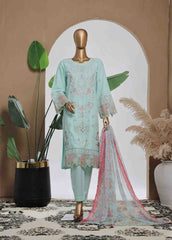 SMPC-007 O- 3 Piece Luxury Embroidered Stitched Suit