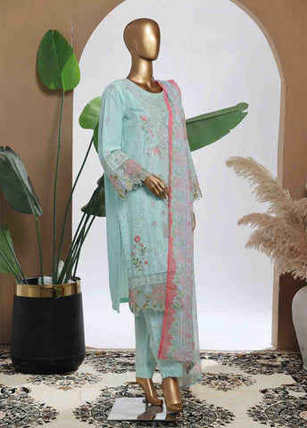 Bin Saeed Fabric - SMPC-007 O- 3 Piece Luxury Embroidered Stitched Suit