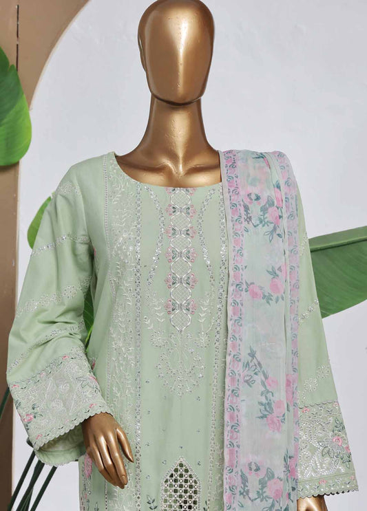 SMPC-010 B- 3 Piece Luxury Embroidered Stitched Suit