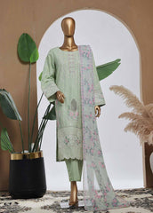 SMPC-010 B- 3 Piece Luxury Embroidered Stitched Suit