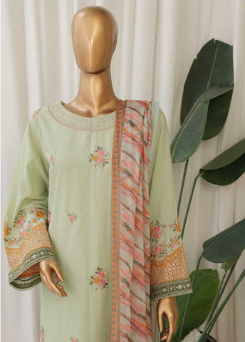 Bin Saeed Fabric - SMPC-010 O- 3 Piece Luxury Embroidered Stitched Suit