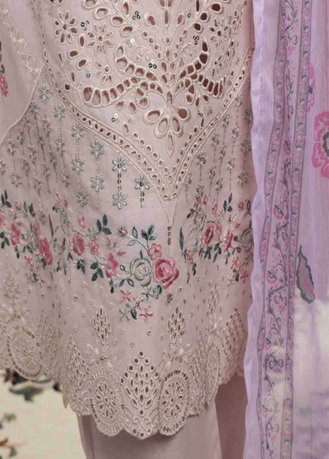 Bin Saeed Fabric - SMPC-011 B- 3 Piece Luxury Embroidered Stitched Suit