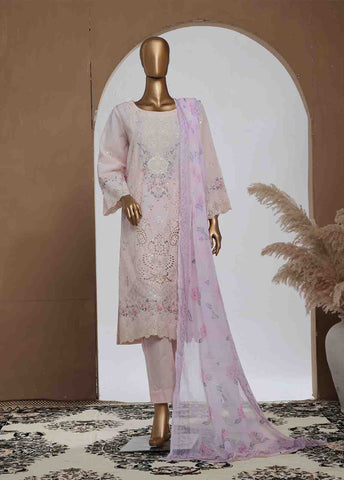 Bin Saeed Fabric - SMPC-011 B- 3 Piece Luxury Embroidered Stitched Suit