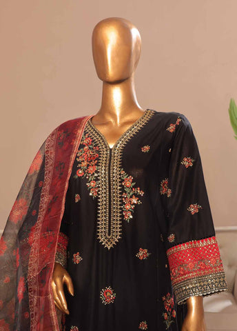 Bin Saeed Fabric - SMPC-016 O- 3 Piece Luxury Embroidered Stitched Suit