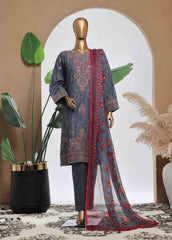 SMPC-017 B- 3 Piece Luxury Embroidered Stitched Suit