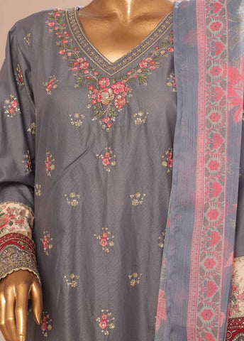 SMPC-017 O- 3 Piece Luxury Embroidered Stitched Suit