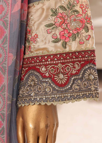 SMPC-017 O- 3 Piece Luxury Embroidered Stitched Suit
