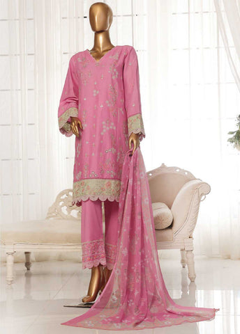 Bin Saeed Fabric - SMPC-018 A- 3 Piece Luxury Embroidered Stitched Suit