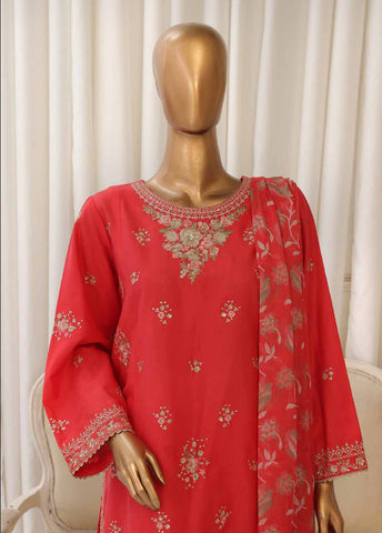 SMPC-019 O- 3 Piece Luxury Embroidered Stitched Suit