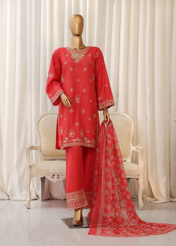 SMPC-019 O- 3 Piece Luxury Embroidered Stitched Suit