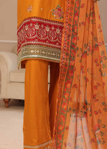 SMPC-021 O- 3 Piece Luxury Embroidered Stitched Suit