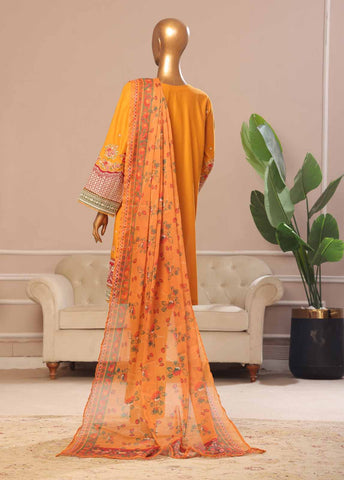 Bin Saeed Fabric - SMPC-021 O- 3 Piece Luxury Embroidered Stitched Suit