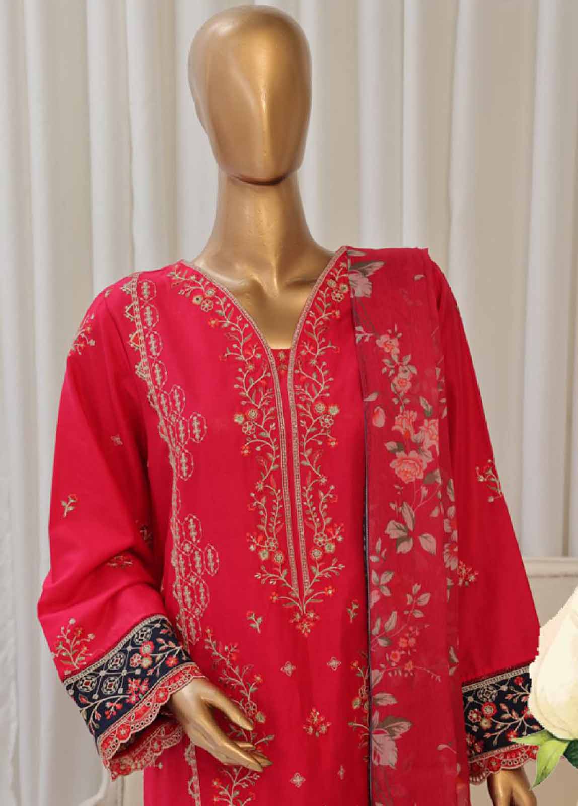 Bin Saeed Fabric - SMPC-025 0- 3 Piece Luxury Embroidered Stitched Suit