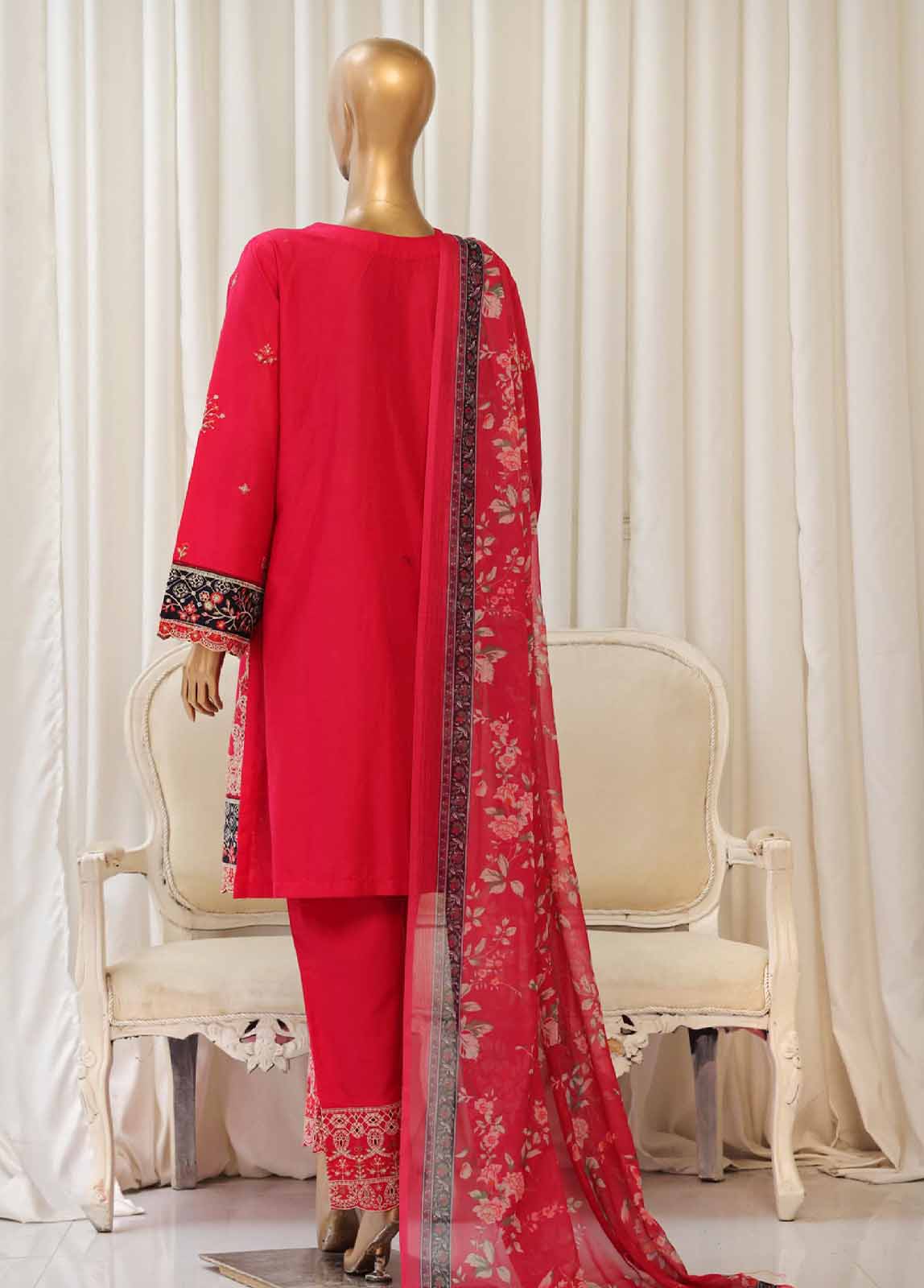 Bin Saeed Fabric - SMPC-025 0- 3 Piece Luxury Embroidered Stitched Suit