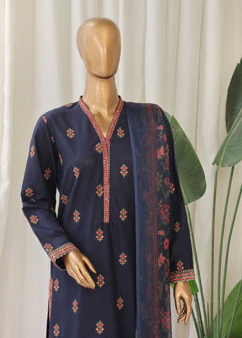 Bin Saeed Fabric - SMPC-026 O- 3 Piece Luxury Embroidered Stitched Suit