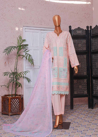 Bin Saeed Fabric - SMPC-EMB-003 B- 3 Piece Luxury Embroidered Stitched Suit