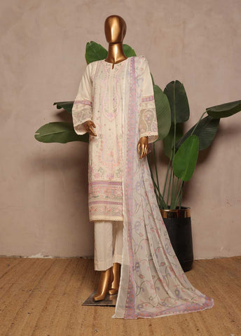 Bin Saeed Fabric - SMPC-EMB-006- 3 Piece Luxury Embroidered Stitched Suit