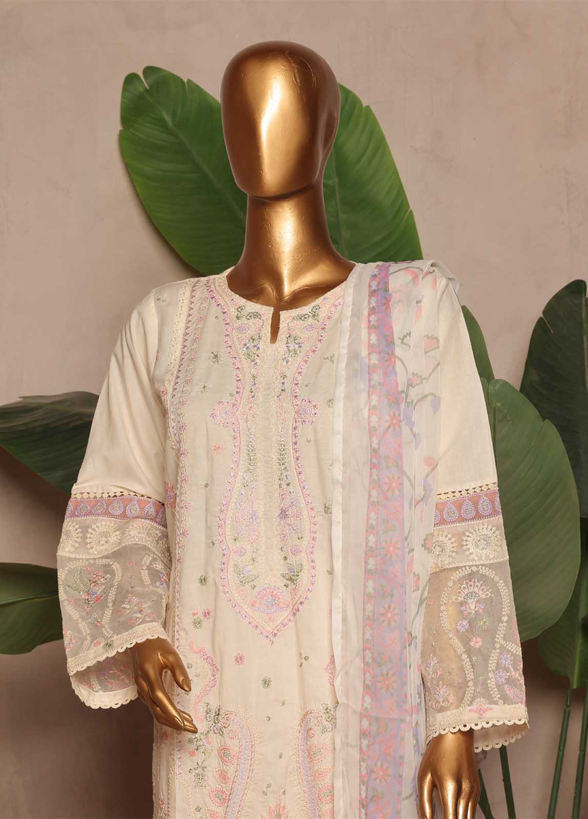 Bin Saeed Fabric - SMPC-EMB-006- 3 Piece Luxury Embroidered Stitched Suit