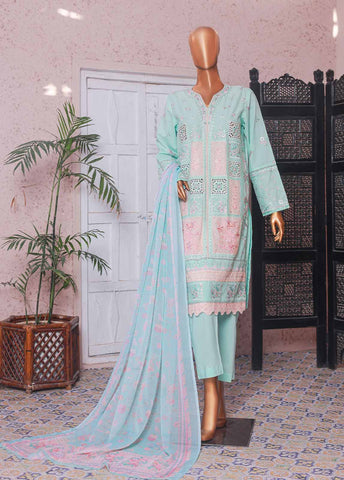 SMPC-EMB-007 B- 3 Piece Luxury Embroidered Stitched Suit