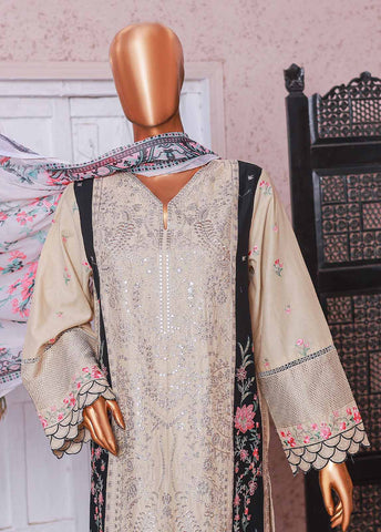 Bin Saeed Fabric - SMPC-EMB-008 B- 3 Piece Luxury Embroidered Stitched Suit