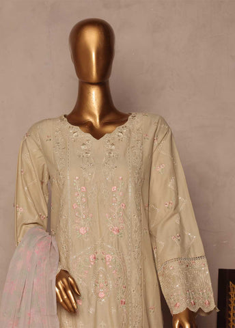 Bin Saeed Fabric - SMPC-EMB-008 O- 3 Piece Luxury Embroidered Stitched Suit
