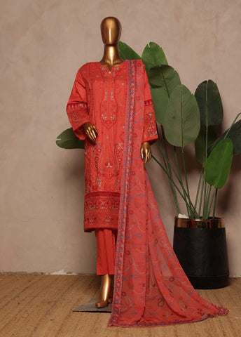 Bin Saeed Fabric - SMPC-EMB-014 A- 3 Piece Luxury Embroidered Stitched Suit